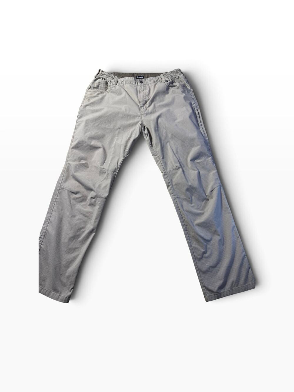 CQR Mens Tactical Pants 38x30 Tan Beige Ripstop Elastic Waist Workwear